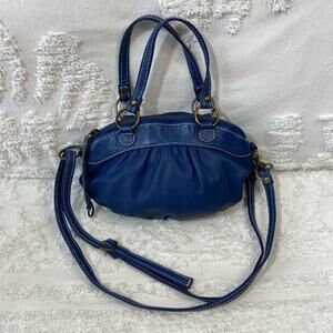 LATICO NJ USA Mini Hobo Crossbody Bag Women's Blue Leather Bohocore Indycore